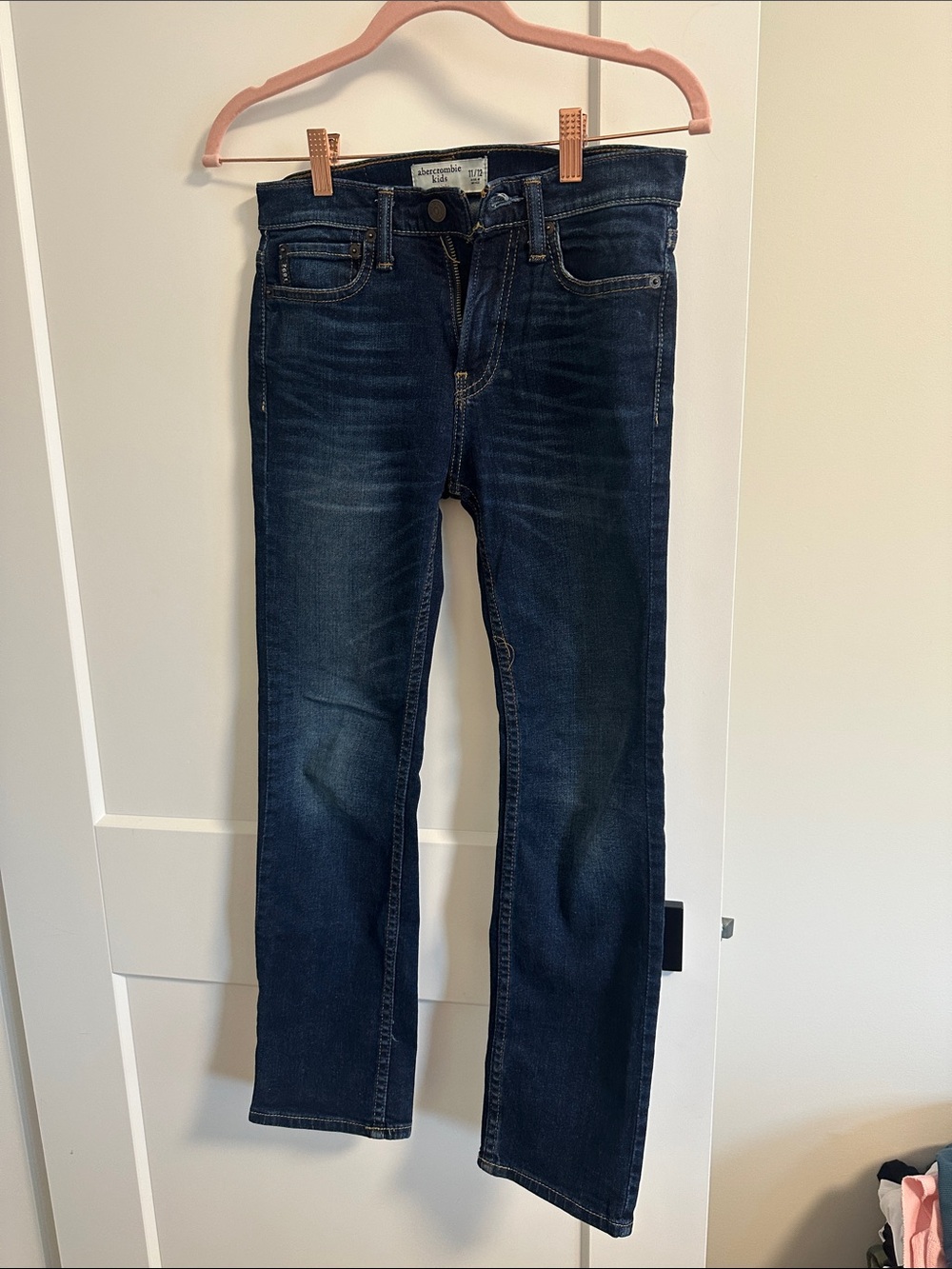 abercrombie kids Dark Indigo Slim Straight Jeans